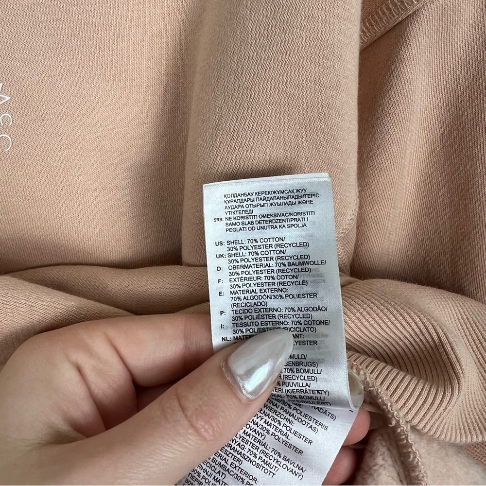 Stella McCartney Adidas Light Pink Cropped Crewneck Sweater Size XS - Picture 6 of 6
